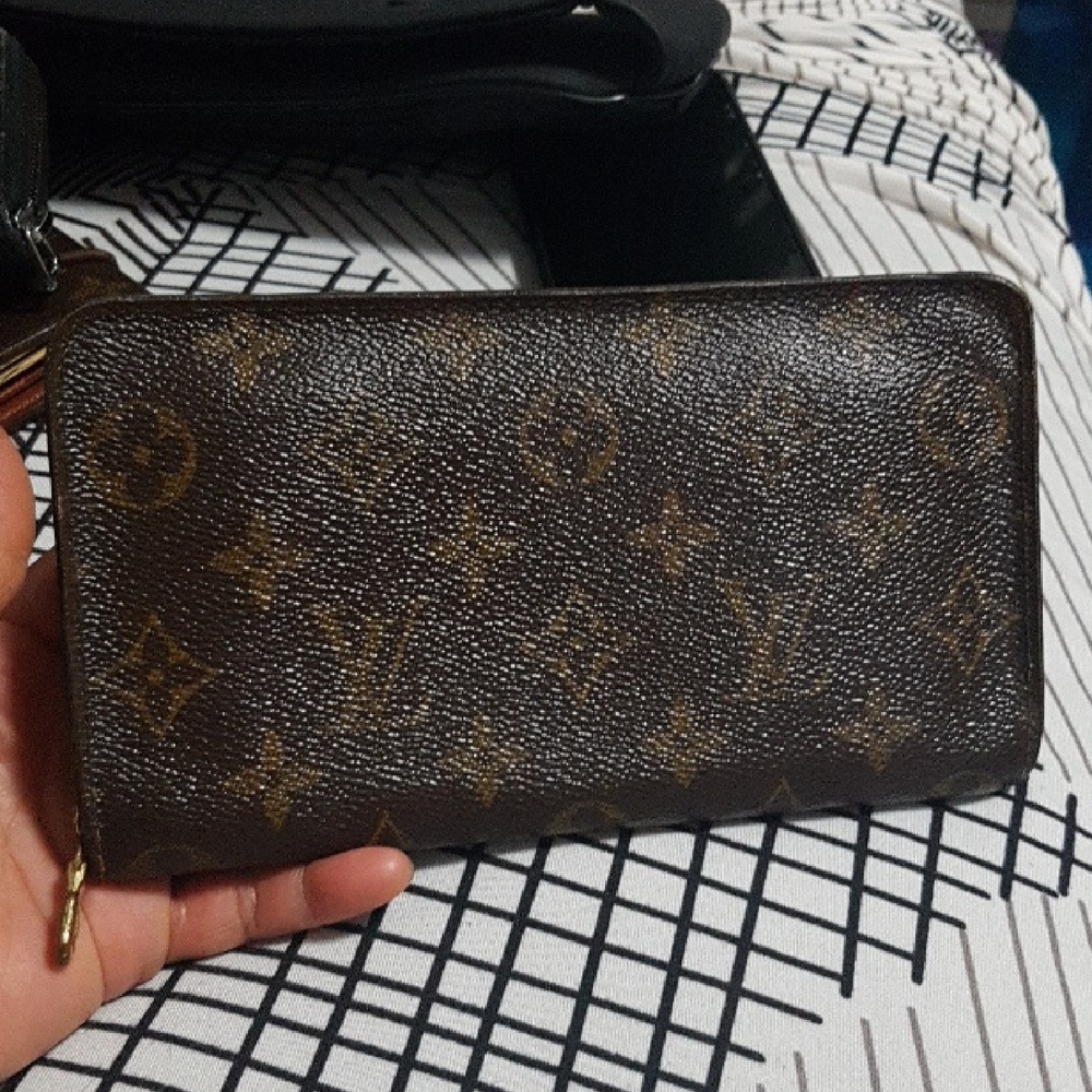 Louis Vuitton Brown Monogram Zipper Long  Wallet